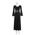 thumbnail image 4 of Disfraz de Cosplay de la película Lydia, vestido largo negro con cinturón, uniforme para mujer, disfraz para Halloween, Navidad, carnaval, fiesta, traje, 4 of 4