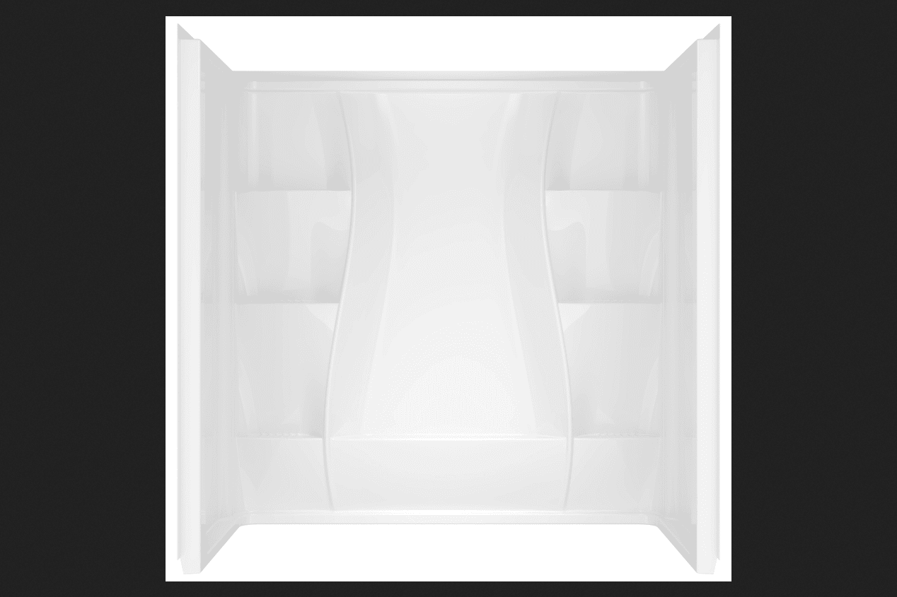60~ x 30~ Bathtub Wall Set in High Gloss White 40204