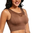 thumbnail image 4 of Lopecy-Sta Women’s Sports Bra High Neck Mesh Layered Longline High Support Workout Top Removable Padded Seamless Bra for Gym and Daily Wear, 4 of 7