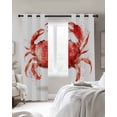 thumbnail image 4 of Watercolor Crabs Blackout Curtains for Bedroom Living Room Darkening Curtains 84 Inch Length 2 Panels Set Ocean Modern Minimalist Animals Printed Window Curtain Window Treatment Drapes 52"x84", 4 of 9