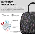 thumbnail image 3 of Lunch Bag Lunch Box for Women Reusable Insulated Lunch Cooler Bags,Large Capacity for Work Travel Picnic,Water-Resistant Botanical Leaves Floral Lunch Tote Bag Gifts for Woman Mom Black, 3 of 6