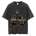 thumbnail image 2 of Men Washed Vintage Short Sleeve T Shirts Hip Hop Rottweiler Doberman Graphic T-shirt Men's Cotton Oversized Tee shirt Streetwear, 2 of 6