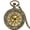 Bronze, variant on Vintage Pocket Watch for Men Women Roman Numerals Scale Steel Quartz Fob Watches with Chain