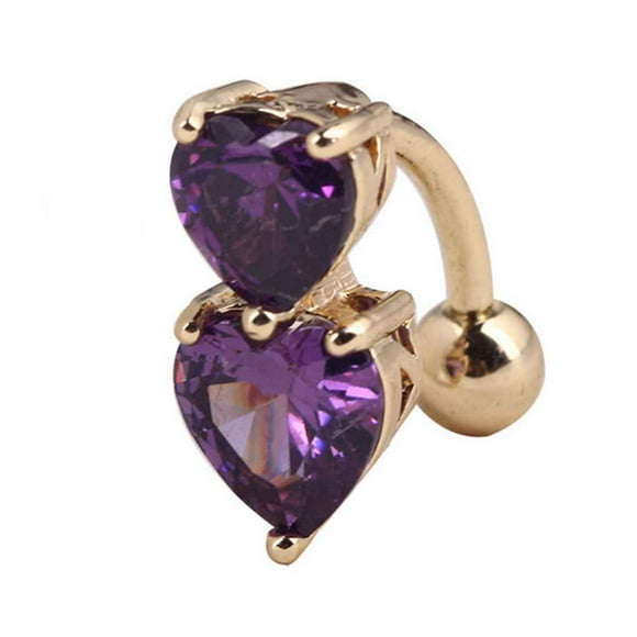 Xingzhi Heart Shape Crystal Rhinestone Belly Button Ring Navel Piercing Navel Bar Navel Piercing Rings Belly Rings