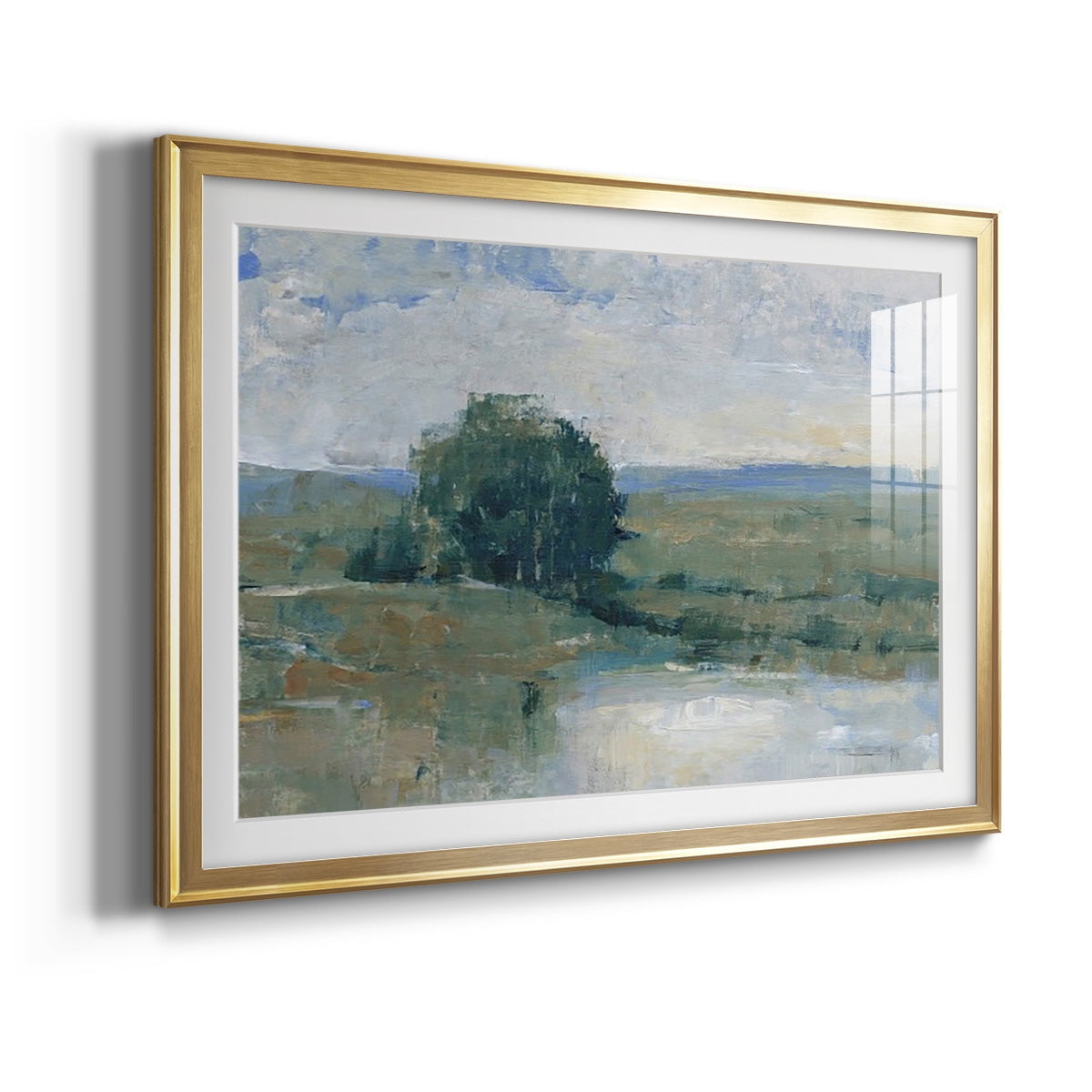 Riverbank Impression I Premium Framed Print - Ready to Hang