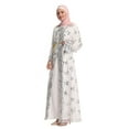 thumbnail image 4 of Hunpta Womens Muslim Hollow Out Sequin Cardigan Loose Long Cardigan Abaya Islamic Arab Kaftan Cardigan, 4 of 7