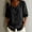 Black, variant on Women Button Down Shirt 3/4 Puff Sleeve Dressy Casual Summer Top White L