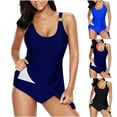 thumbnail image 1 of Sentmoon One Piece Swimsuit Women Spaghetti Strap Womens Bikini Swimsuits Women Print Strappy Back Set Swimsuits Plus Size Bathing Suits Tankinis Swimwear Active for Large Bust & Support XXL, 1 of 4