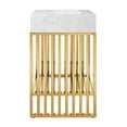thumbnail image 4 of Modway Gridiron 24" Stainless Steel Bathroom Vanity in White/Gold, 4 of 8
