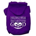 thumbnail image 1 of Up To No Good Screen Print Pet Hoodies Purple Size Lg (14), 1 of 1