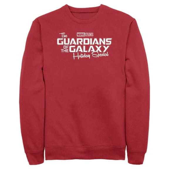 Men's Guardians of the Galaxy Holiday Special White Logo  Sweatshirt Red X Large