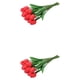 thumbnail image 3 of Yuarrent 10 bolsas de ambiente con tulipanes simulados para decoración de sala de estar llena de calidez rojo rojo 2Conjunto, 3 of 6