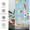 thumbnail image 4 of pipaio 72" x 72" Funny Bunny Easter Shower Curtain Art Cute Rabbit Spring Holiday Home Bathtubs Bathroom Curtain Decoration Washable Durable Polyester Fabric (Hooks Not Included), 4 of 5
