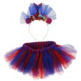 thumbnail image 2 of Vestido colorido de de bebé Vestido de boda del partido del traje de Cenicienta METRO Sunnimix Falda del tutú del arco iris, 2 of 8