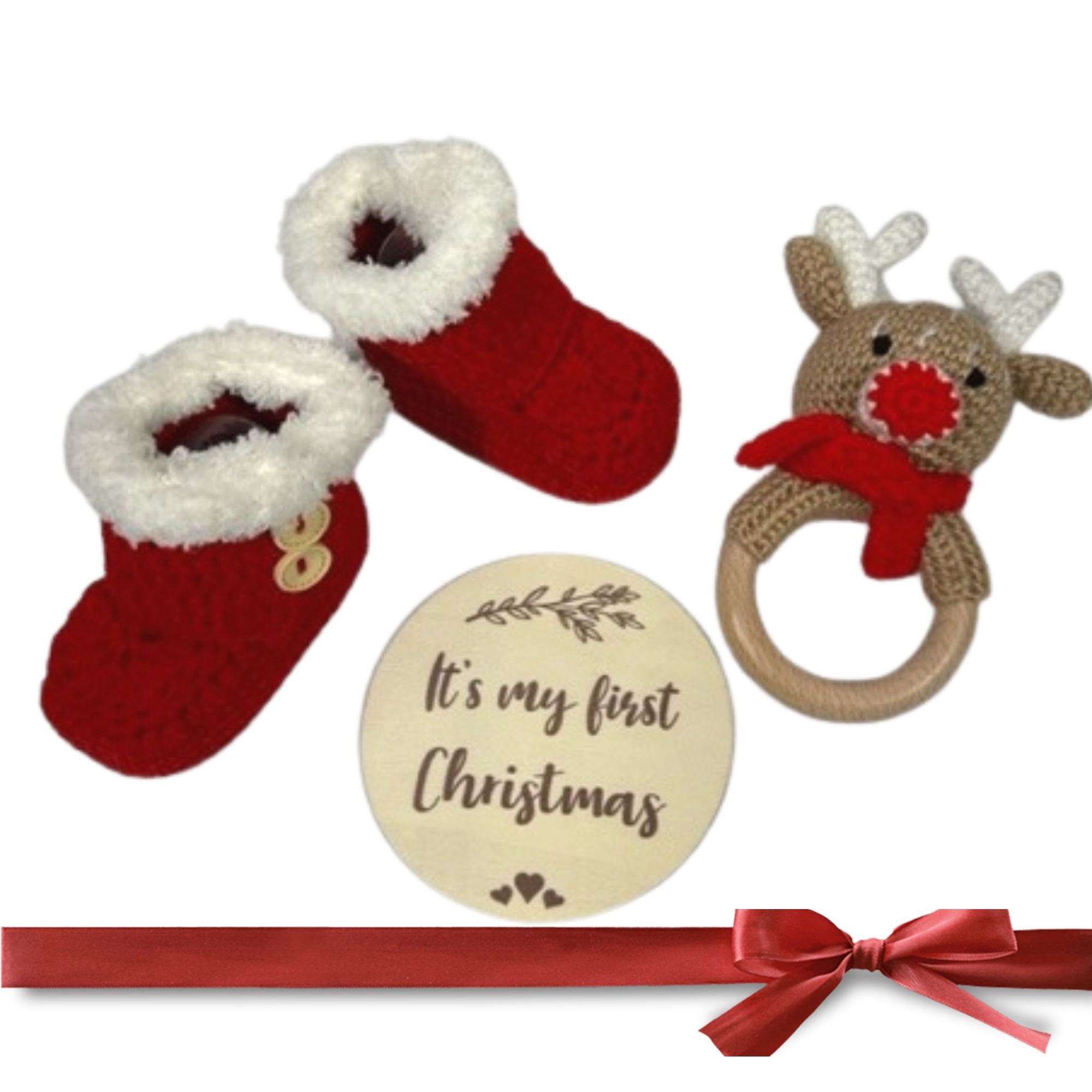 Baby's First Christmas Gift Set Box,  Beautifully Handcrafted Keepsake for Newborn