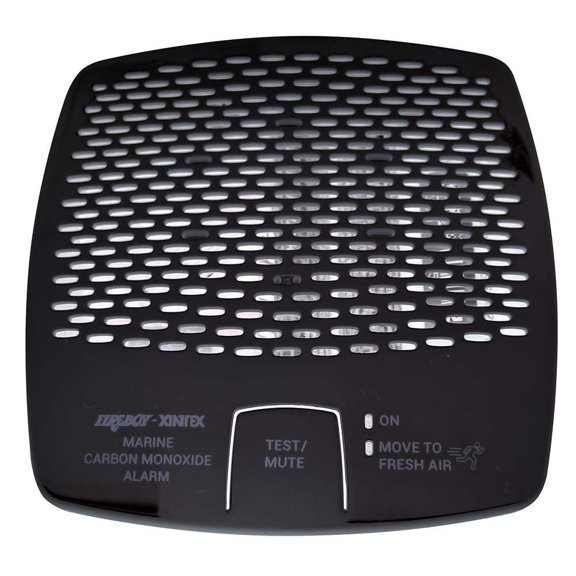 Alarma de CO Fireboy-Xintex 12/24 V DC con interconexión, color negro