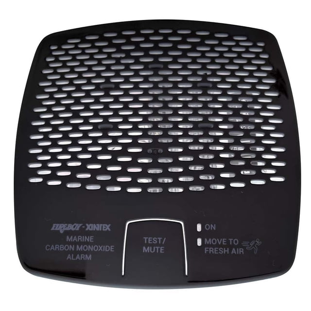 Alarma de CO Fireboy-Xintex 12/24 V DC con interconexión, color negro