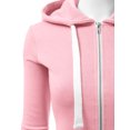 thumbnail image 4 of Doublju Women's Lightweight Pocket Zip-Up Hoodie Jacket for Women with Plus Size, 4 of 4