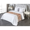 thumbnail image 3 of Leaves Bed Runner, Botanical Themed Pattern of Watercolor Style Leaf Ornament Autumn Fall Art, Decorative Accent Bedding Scarf for Hotels Homes & Guest Rooms, Queen, Apricot Burnt Orange, by Ambesonne, 3 of 3