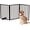 Walnut, variant on WoofPaw Free Standing Dog Gate Indoor, Foldable Pet Gate for Dogs and Puppy, 24" Height Wooden Dog Gates for Doorways Extra Wide/Stairs/Hallways,3 Panel-Walnut