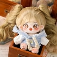 thumbnail image 3 of Muñeca de algodón de felpa Kawaii, figura de súper estrella de peluche, muñecas de pelo rubio, ojos marrones, cuerpo gordo, muñeca de niña, puede cambiar la ropa, regalo, 3 of 4