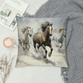 thumbnail image 2 of Creowell Horses Snow Wilderness Fashion Style Dirt-Resistant Throw Pillow Covers for Couch Sofa Bed Living Room Bedroom Pillow Case Winter Pillow Covers 1PC 24x24in, 2 of 5