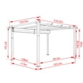 thumbnail image 5 of Perfect Garden 13 x 10 ft Outdoor Patio Pergola, Patio Shelter Pergola w/ Retractable Sun Shade Canopy, Aluminum Frame, 5 of 6