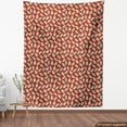 thumbnail image 4 of Ambesonne Nature Fabric by the Yard Upholstery, Cartoon Autumn Leaves Art, 1 Yard, Paprika Teal Pale Coffee, 4 of 5