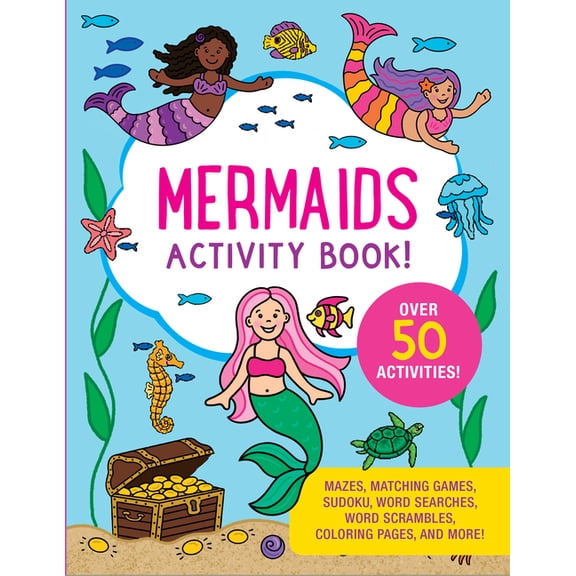 Mermaids Activity Book - Mazes, Word-Searches, Coloring and More. Perforated Pages for Easy Removal., (Hardcover)