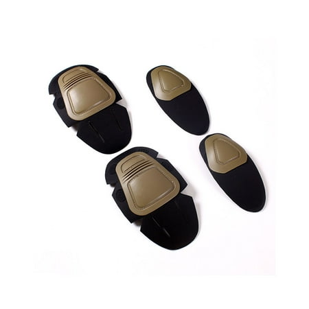 

unbranded 4 Pieces Knee Pads Elbow Brace Pants Kneepads EVA Padded Anti-collision Support Set for Working