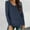 Blue, variant on Tops for Women Spring Fall Trendy Solid Color V-Neck Long Sleeved Tee Shirts Stretch Comfy Relaxed Fit Workout Tunic Blouses