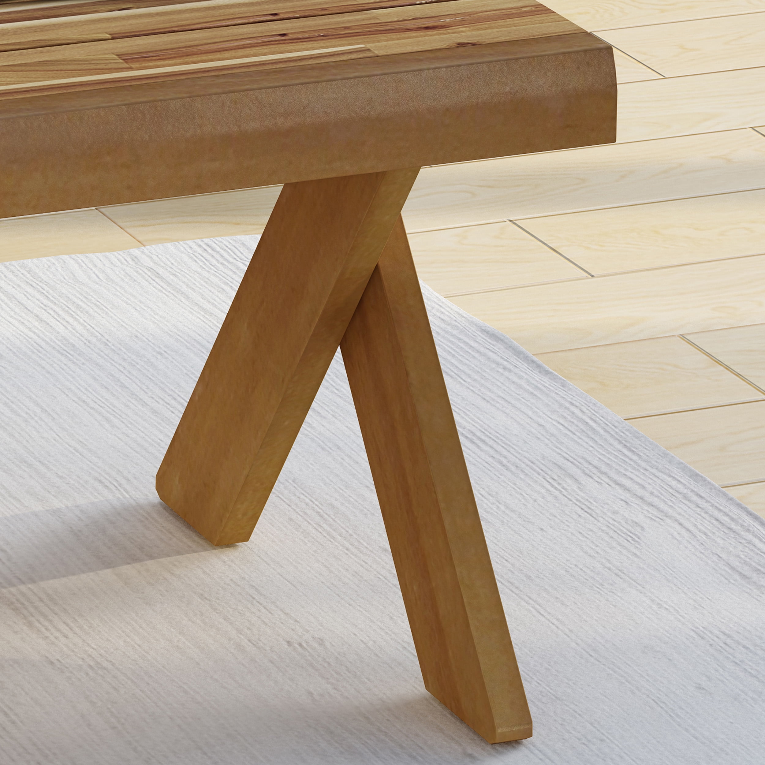 Noble House Farmhouse Acacia Wood Rectangle Coffee Table, Teak