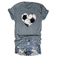 thumbnail image 2 of Liquidation d'Économies! BEFOKA T-Shirt Grande Taille pour Femmes, Blouse Décontractée d'Été pour Femmes, T-Shirt de Sport de Baseball Imprimé pour Femmes avec Col Rond et Manches Courtes, 2 of 5