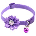 thumbnail image 1 of Flower Pet Collar Adjustable Rhinestone Cute Kitten Collar Bell Dog Collar, 1 of 10