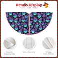 thumbnail image 4 of Daiia Skull daisy Gradient Drawing Merry Christmas Tree Skirt , Xmas Large Lace-up Tree Skirt, Santa Snowflakes Rustic Home Decorations New Year Party Farmhouse Decor-36", 4 of 7