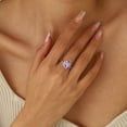 thumbnail image 5 of Juwaliy Women Heart Ring 925 Sterling Silver Cat Butterfly June Birthstone Alexandrite Solitaire Ring Jewelry Birthday Gift for Mother Cat Lover, 5 of 10