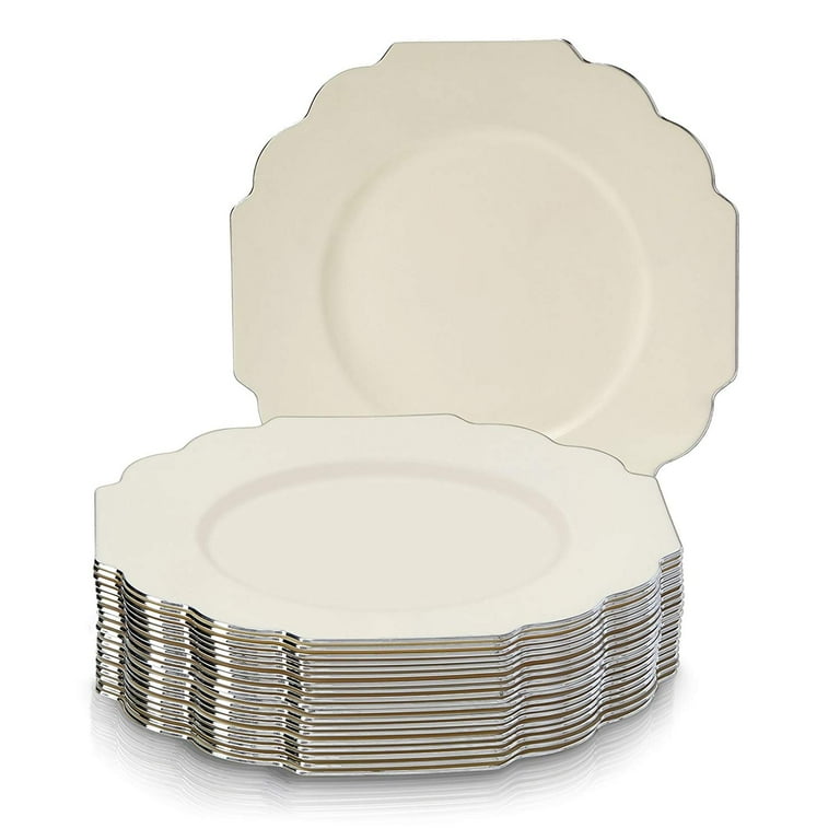 Ivory discount disposable plates