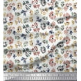 thumbnail image 1 of Soimoi Coton Popeline Fleur Artistique Tissu Imprimé 1 Yard 42 Inch Wide, 1 of 3