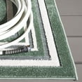 thumbnail image 4 of SAFAVIEH Cabana Rado Bordered Indoor/Outdoor Runner Rug, Green/Ivory, 2'2" x 8', 4 of 16