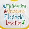 thumbnail image 4 of Inktastic Florida Grandma Grandpa Loves Me Boys or Girls Baby Bib, 4 of 4