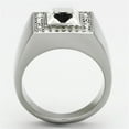 thumbnail image 2 of High polished (no plating) Stainless Steel Ring with Top Grade Crystal in Clear for Women Clear Stone Color Style TK945 Size 9, 2 of 3