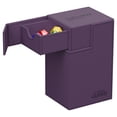 thumbnail image 2 of Deck Case Ultimate Guard Flip'n'Tray 80+ para 80 cartas TCG de doble manga, color morado, 2 of 8