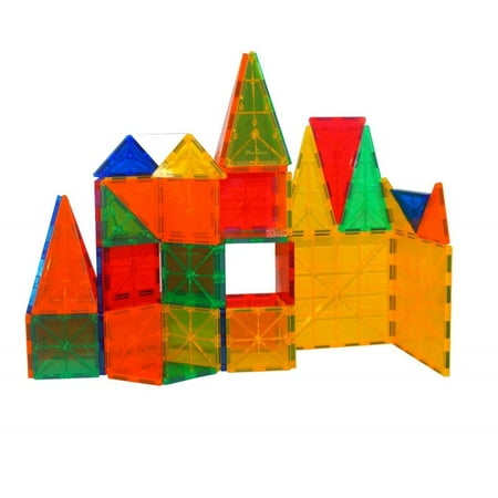 Mag-Genius building Magnet Tiles Blocks Clear Colors 3D Brain Building Blocks Magnet Toy Set Of 60 (Best Of D Block)