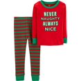 thumbnail image 2 of Snug Fit Girls Boys Holiday 2 Piece Pajama Set 12 Months, 2 of 2