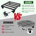 thumbnail image 6 of 2 Pack 14 Inch Metal Plant Caddy with Wheels, Square Rolling Plant Stand Heavy Duty Indoor Outdoor Planter Dolly, Plant Pot Mover for Large Flower Pots and Planters, 400 Lbs, 6 of 12
