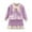 Purple, variant on Odeerbi Toddler Girls Fall Winter Outfits Knitted Cardigan Sweater with Ruffle Skirt Set 1-8 Years Kids Cute Long Sleeve Tie Button Sweater Skirt Two-piece Set Toddler Clothes Purple