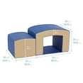 thumbnail image 2 of ECR4Kids SoftZone Junior Mix n' Match Tunnel and Bump, Beginner Playset, Blue, 2-Piece, 2 of 9