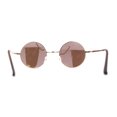 thumbnail image 4 of Color Mirror Iconic Hippie Round Circle Lens Metal Sunglasses Gold Burgundy Mirror, 4 of 4