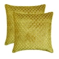 thumbnail image 4 of The HomeCentric Decorative Chartreuse Green Pack of 2, 24"x24" (60x60 cm) Throw Pillow Covers, Velvet Textured, Lattice, Geometric Throw Pillows For Sofa, Geometric Modern Style- Geolattice Chartreuse, 4 of 5