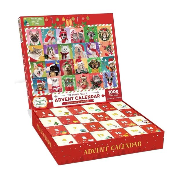 Calendario de Adviento de Navidad para niños El Mercado de Encantos 2023 rompecabezas 1008 Piezas